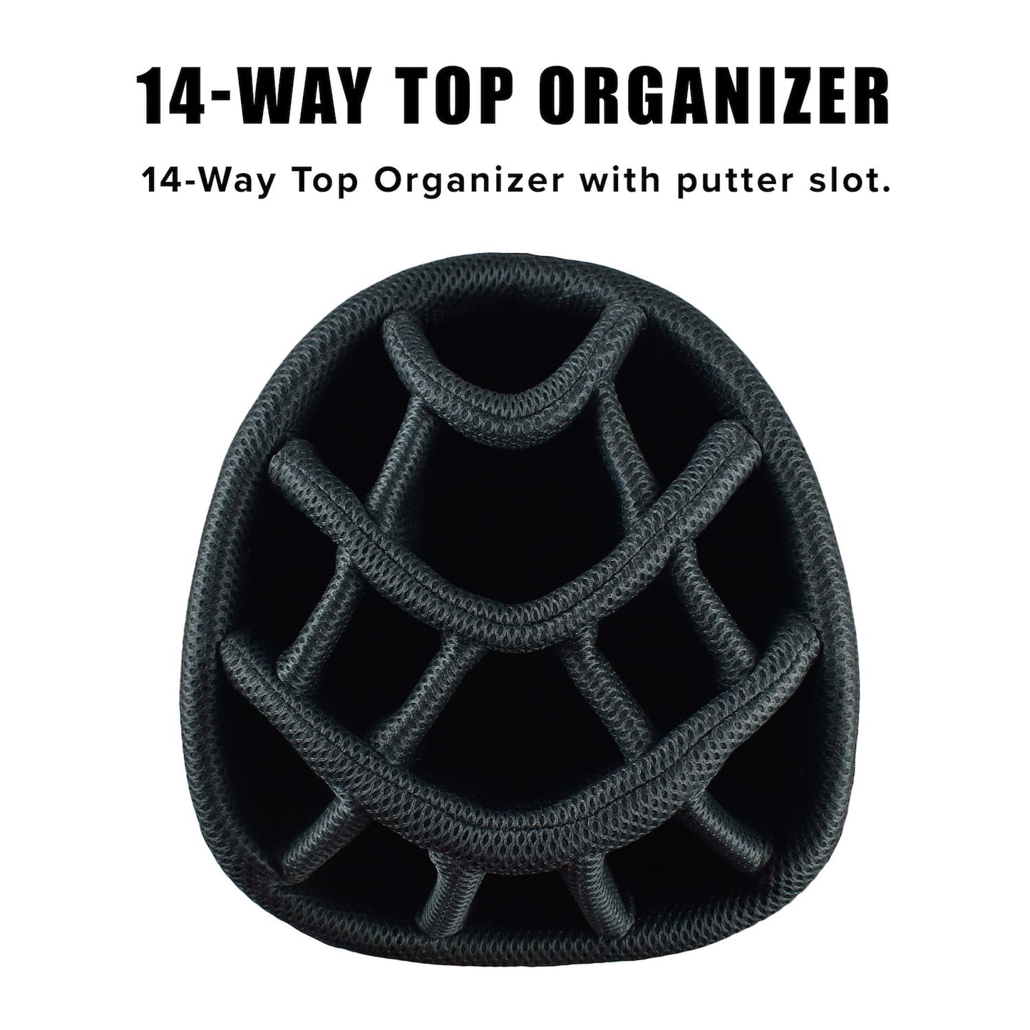 Hot Z Golf 2.5 Cart Bag 14 Way Divider Black Grey Red