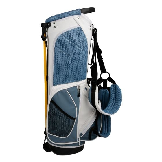 Powerbilt TPS Dunes Synthetic Leather Golf Stand Bag 14 Way Divider Blue Yellow