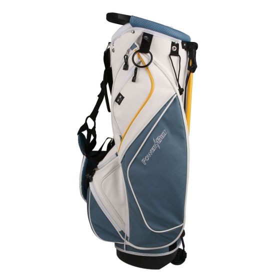 Powerbilt TPS Dunes Synthetic Leather Golf Stand Bag 14 Way Divider Blue Yellow