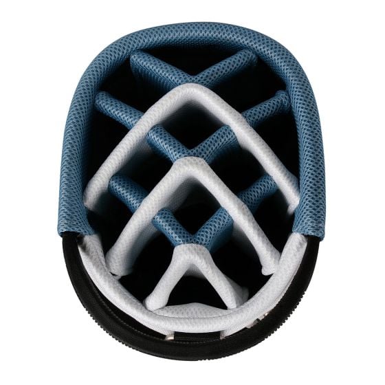 Powerbilt TPS Dunes Synthetic Leather Golf Stand Bag 14 Way Divider Blue Yellow