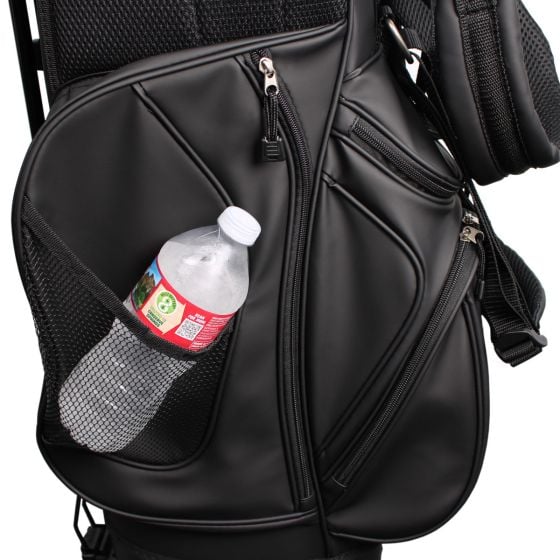 Powerbilt TPS Dunes Synthetic Leather Golf Stand Bag 14 Way Divider Black