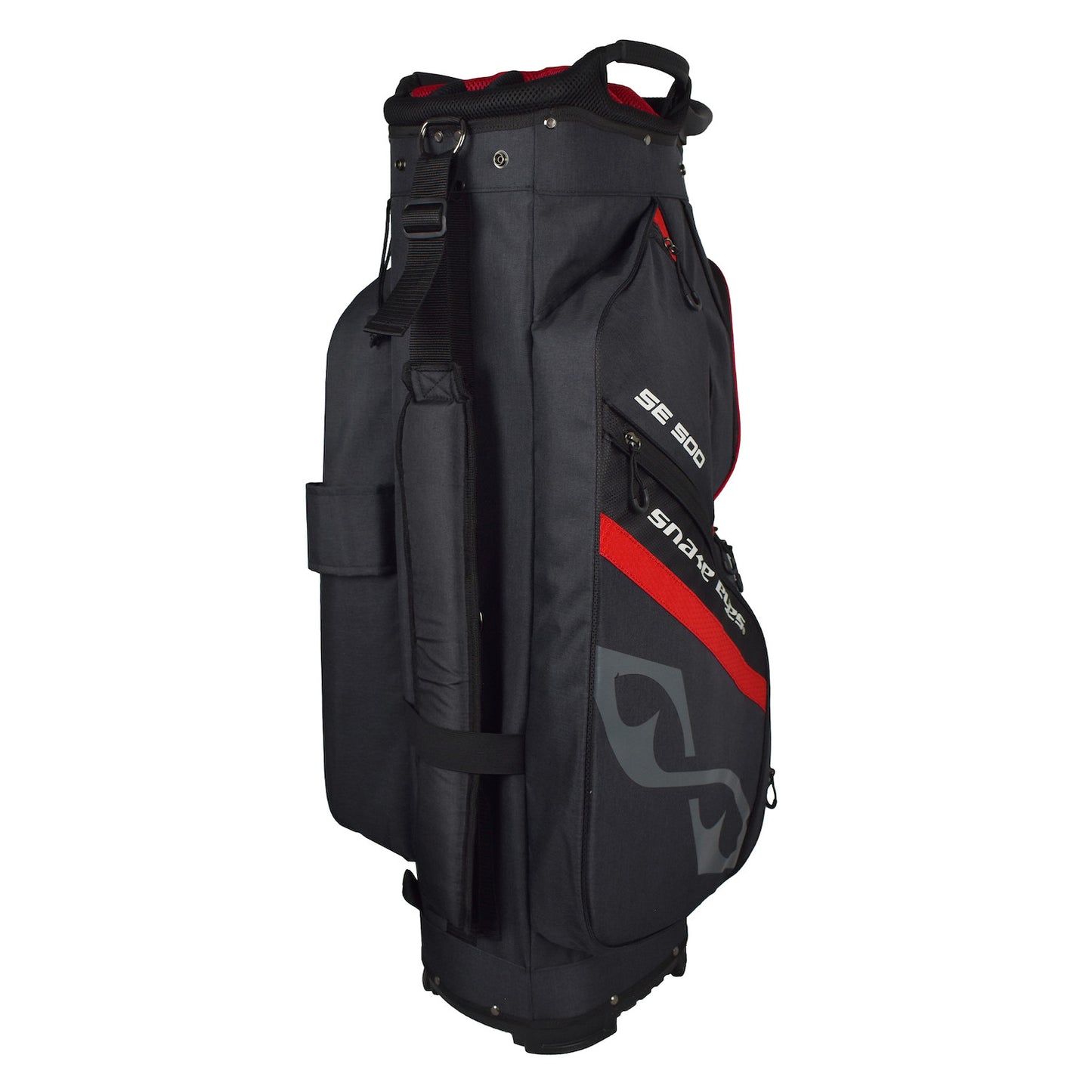 Snake Eyes SE500 Cart Golf Bag 14 Way Divider Black Red
