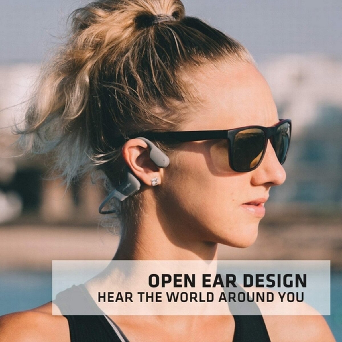 AfterShokz Wireless Headphones Aeropex Lunar Grey Bone Conduction Brand New