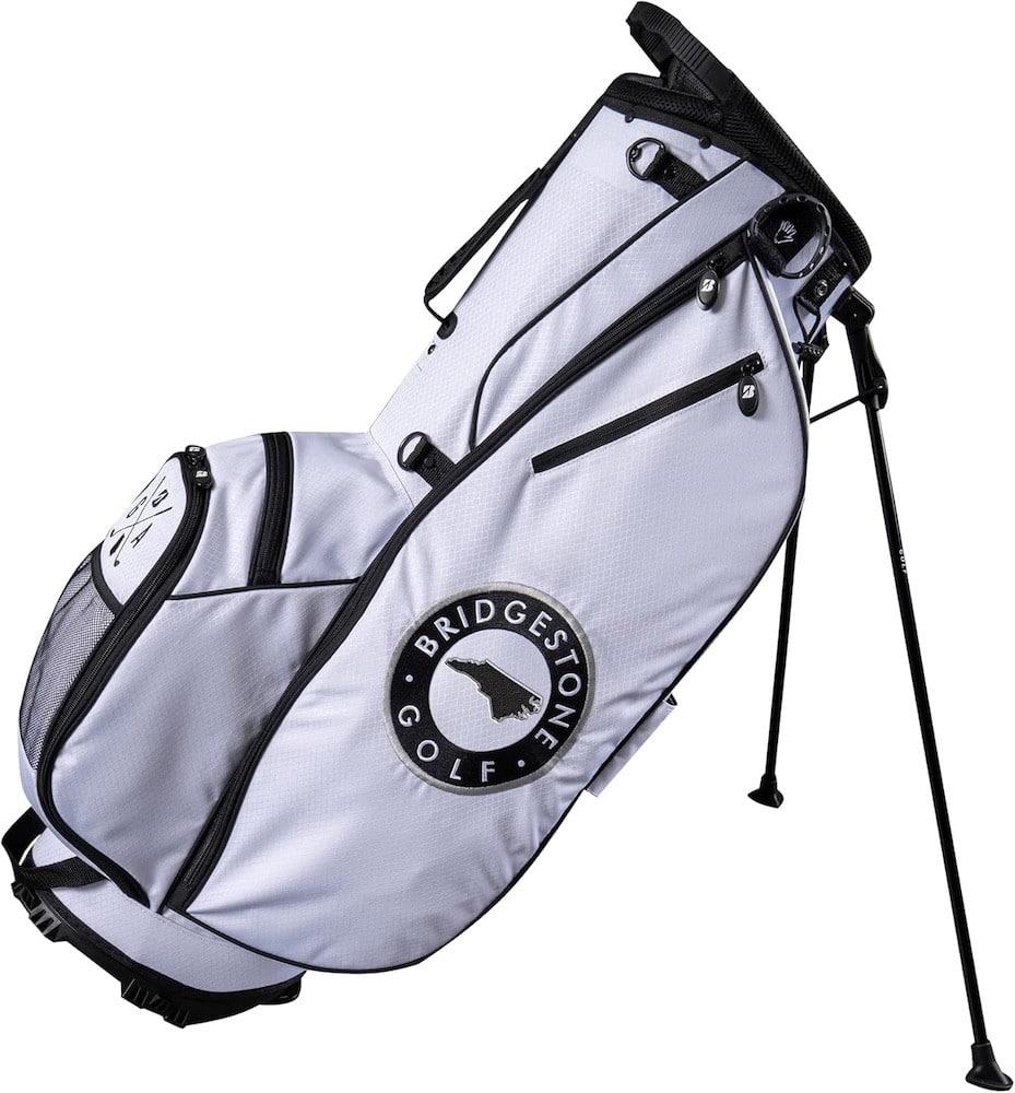 Bridgestone Golf State Collection Stand Bag North Carolina White Black 5 Way Divider
