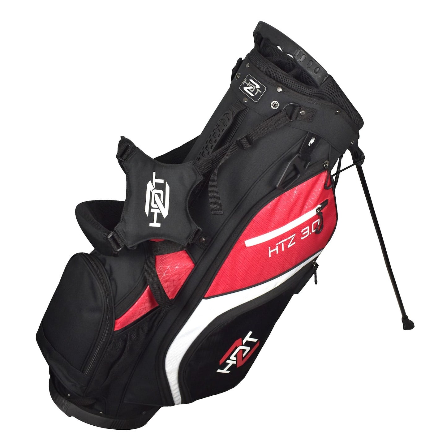 Hot Z 3.0 Golf Bag Stand Bag Black Red 14 Way Divider