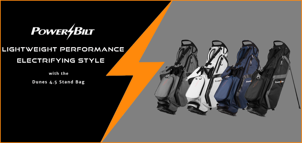 Powerbilt Dunes 4.5 Lightweight Golf Stand Bag Black Gray 4 Way Divider