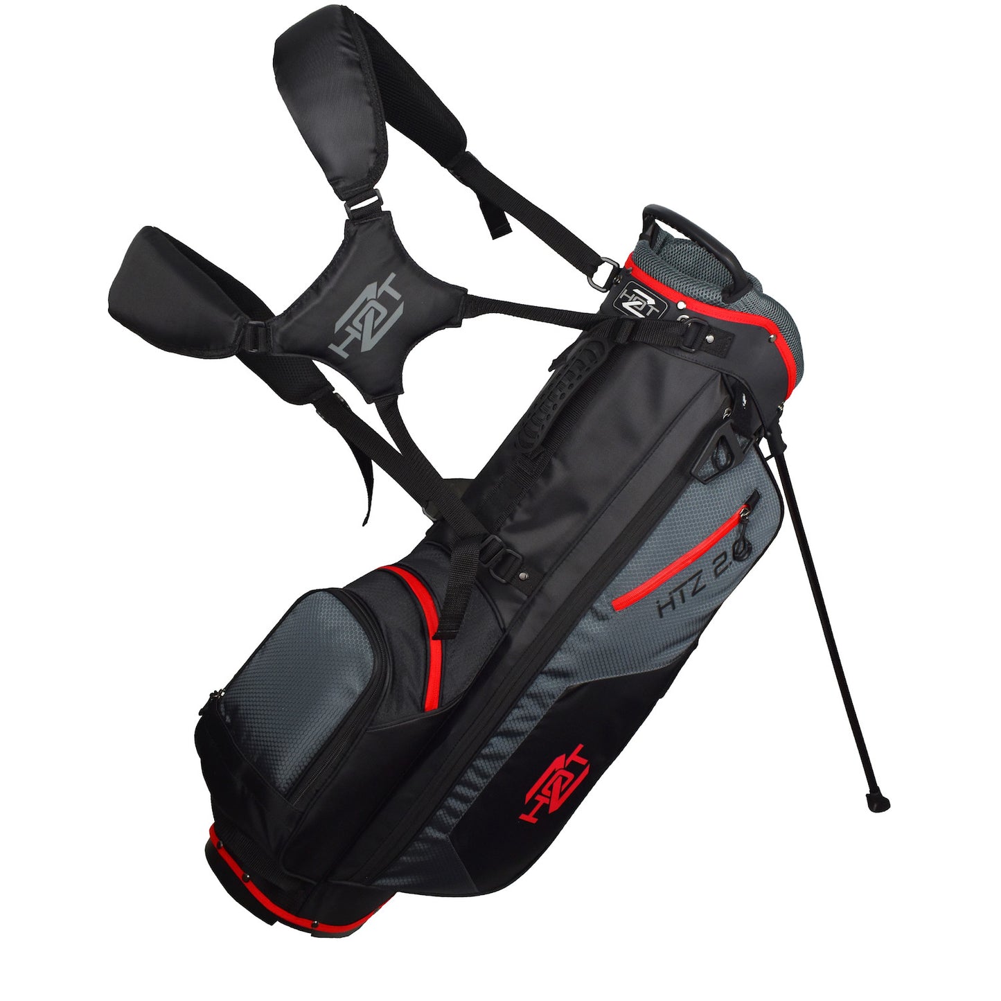 Hot Z 2.0 Golf Bag Stand Bag Black Grey Red