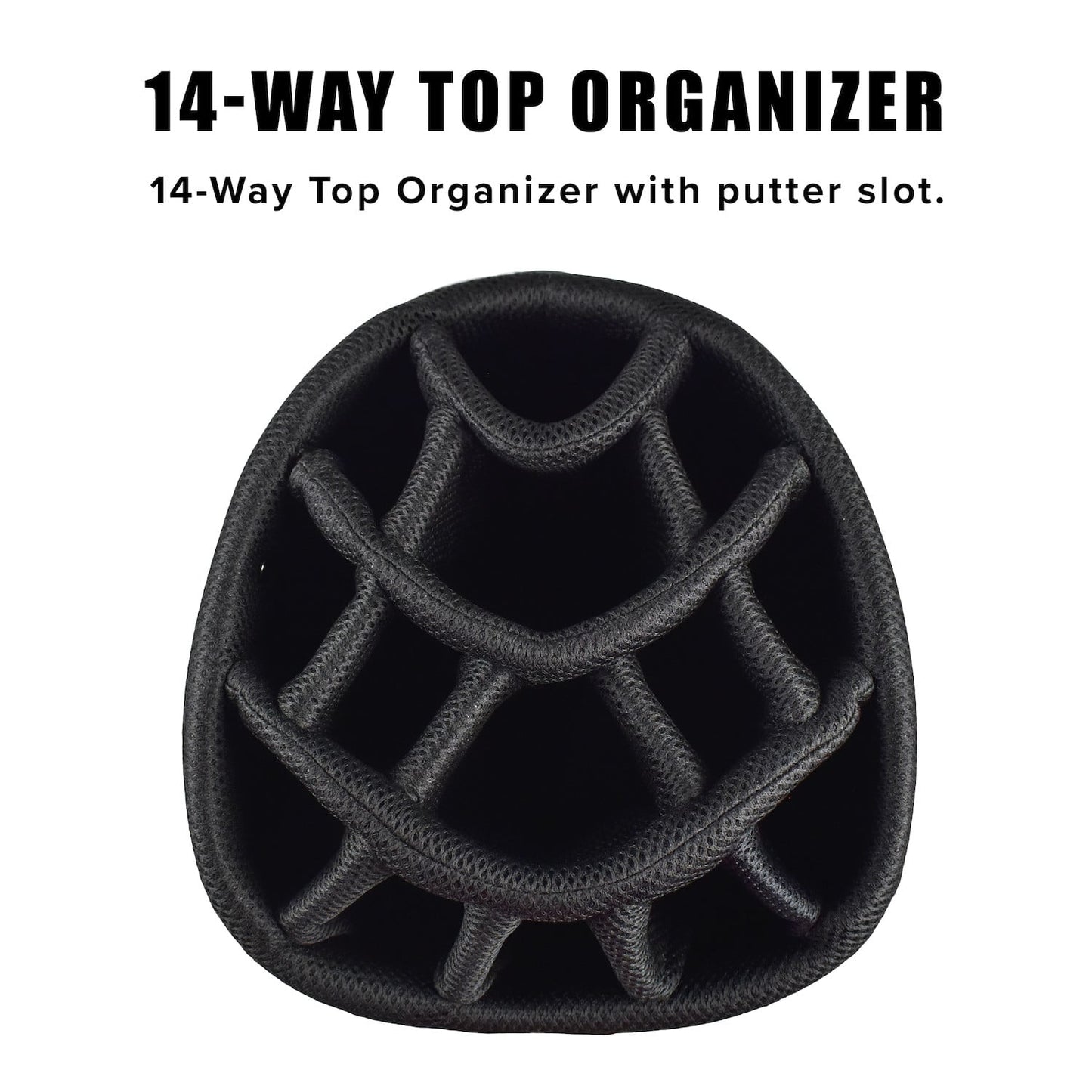 Hot Z Golf 2.5 Cart Bag 14 Way Divider Black Blue