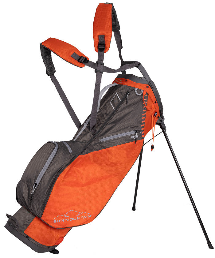 Sun Mountain Golf 2.5+ Golf Bag Stand Bag Orange Gun Metal