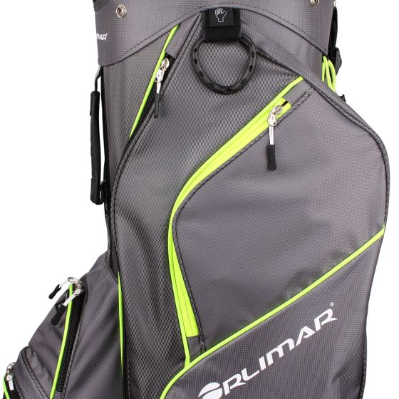 Orlimar CRX 14.6 Golf Cart Bag Charcoal Lime 14 Way Divider