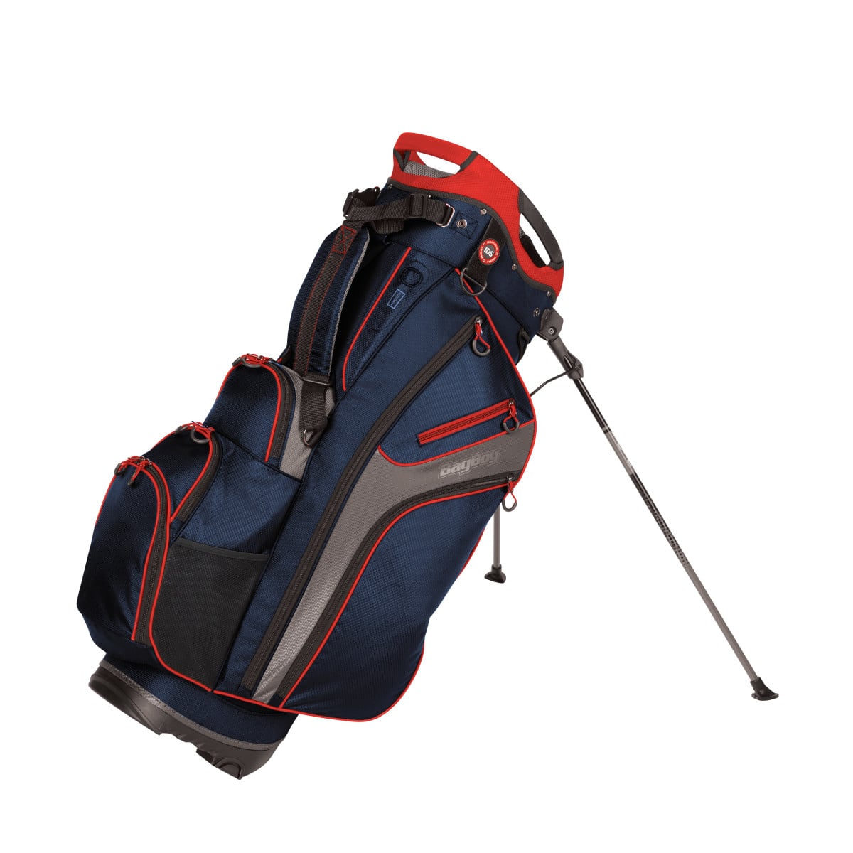 Bag Boy Golf Chiller Hybrid Stand Bag Navy Charcoal Red 14 Way Divider