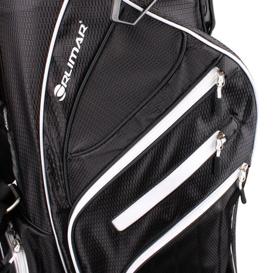Orlimar SRX 14.9 Golf Stand Bag Black White 14 Way Divider
