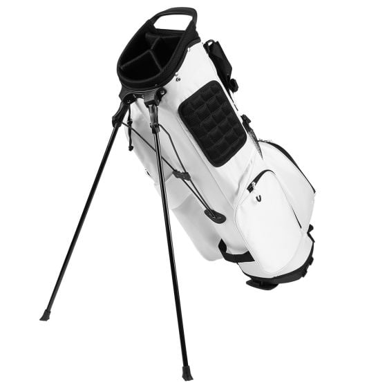 Powerbilt Dunes 4.5 Lightweight Golf Stand Bag White Black 4 Way Divider