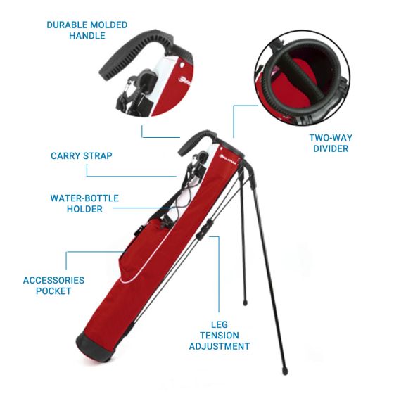 Orlimar Pitch 'N Putt Golf Lightweight Stand Carry Bag USA Red White Blue