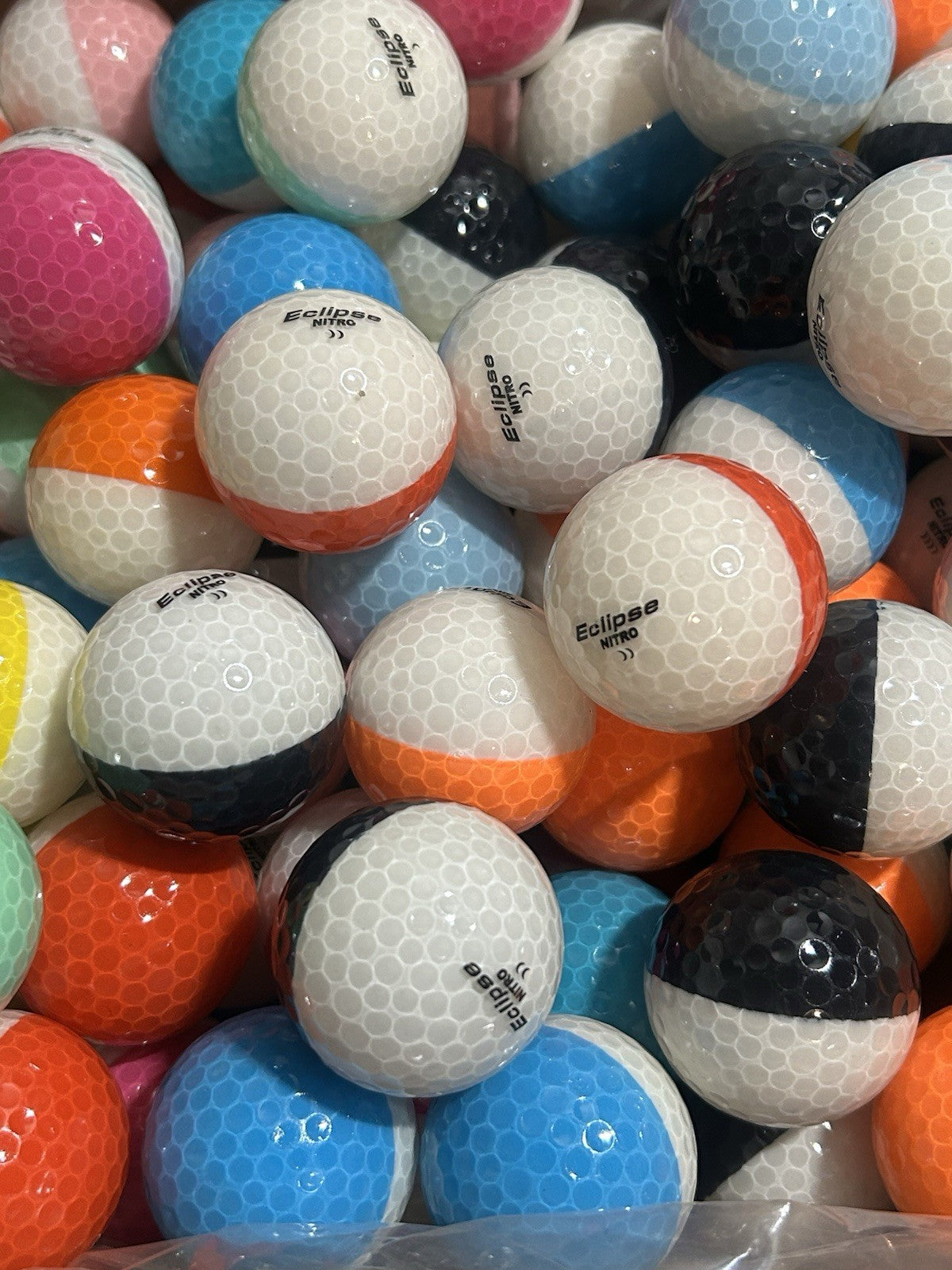 10 Dozen Nitro Eclipse Golf Balls 120 Balls Multi Colored Bulk Brand New
