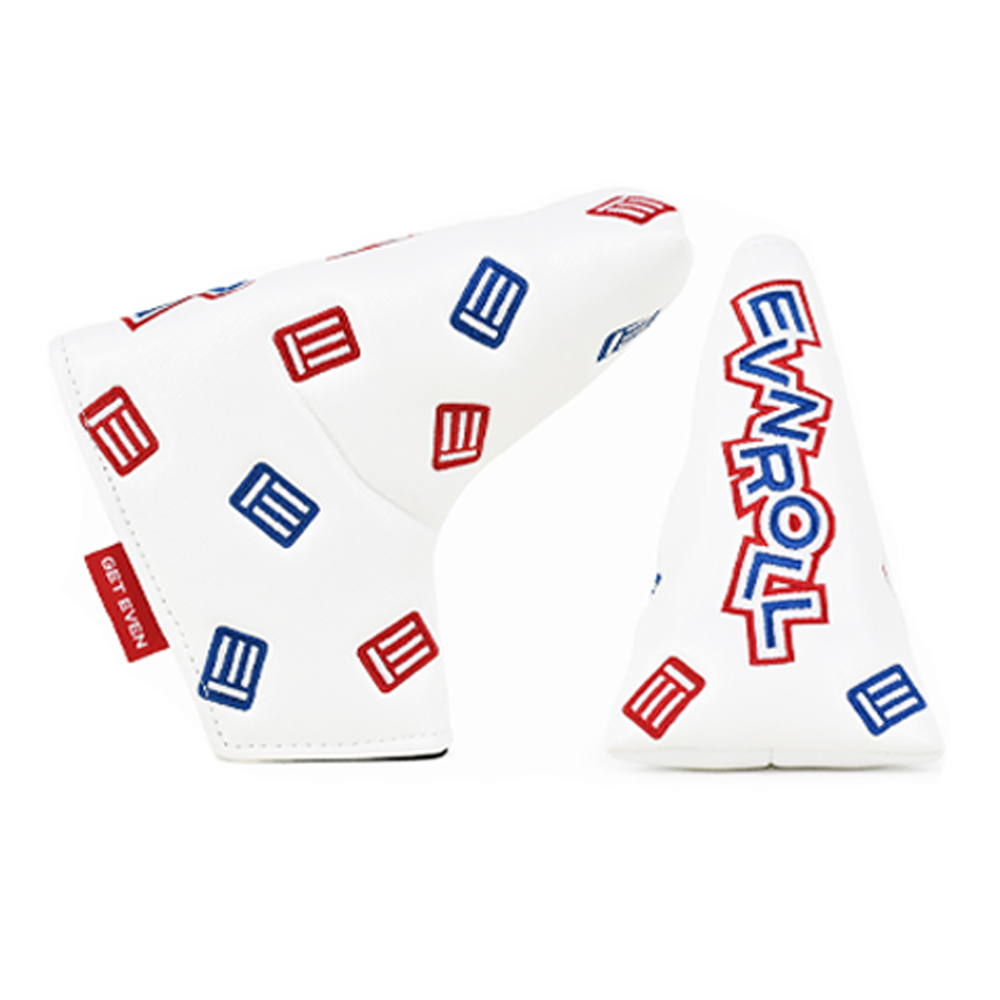 EVNROLL Blade Putter Cover Dancing E Red White Blue Magnetic Closure