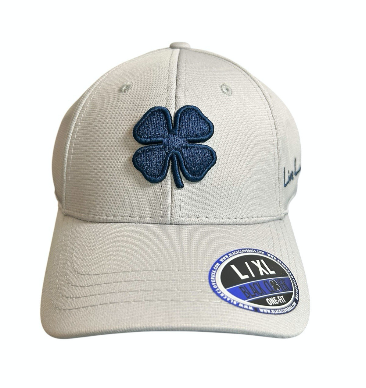Black Clover Live Lucky Fitted Golf Hat Cap Size L/XL Spring Luck Admiral