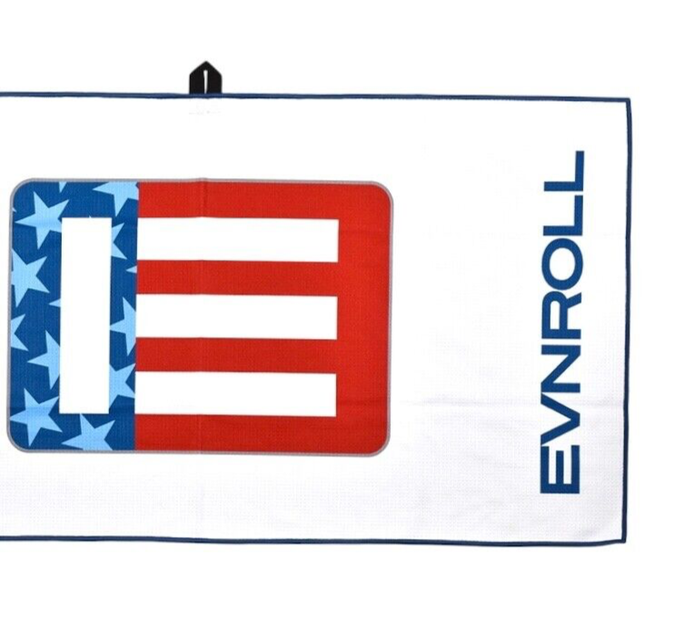EVNROLL Golf Towel USA Red White Blue 41x22 Brand New