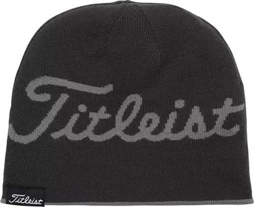 Titleist Lifestyle Reversible Beanie Winter Golf Hat Charcoal Gray