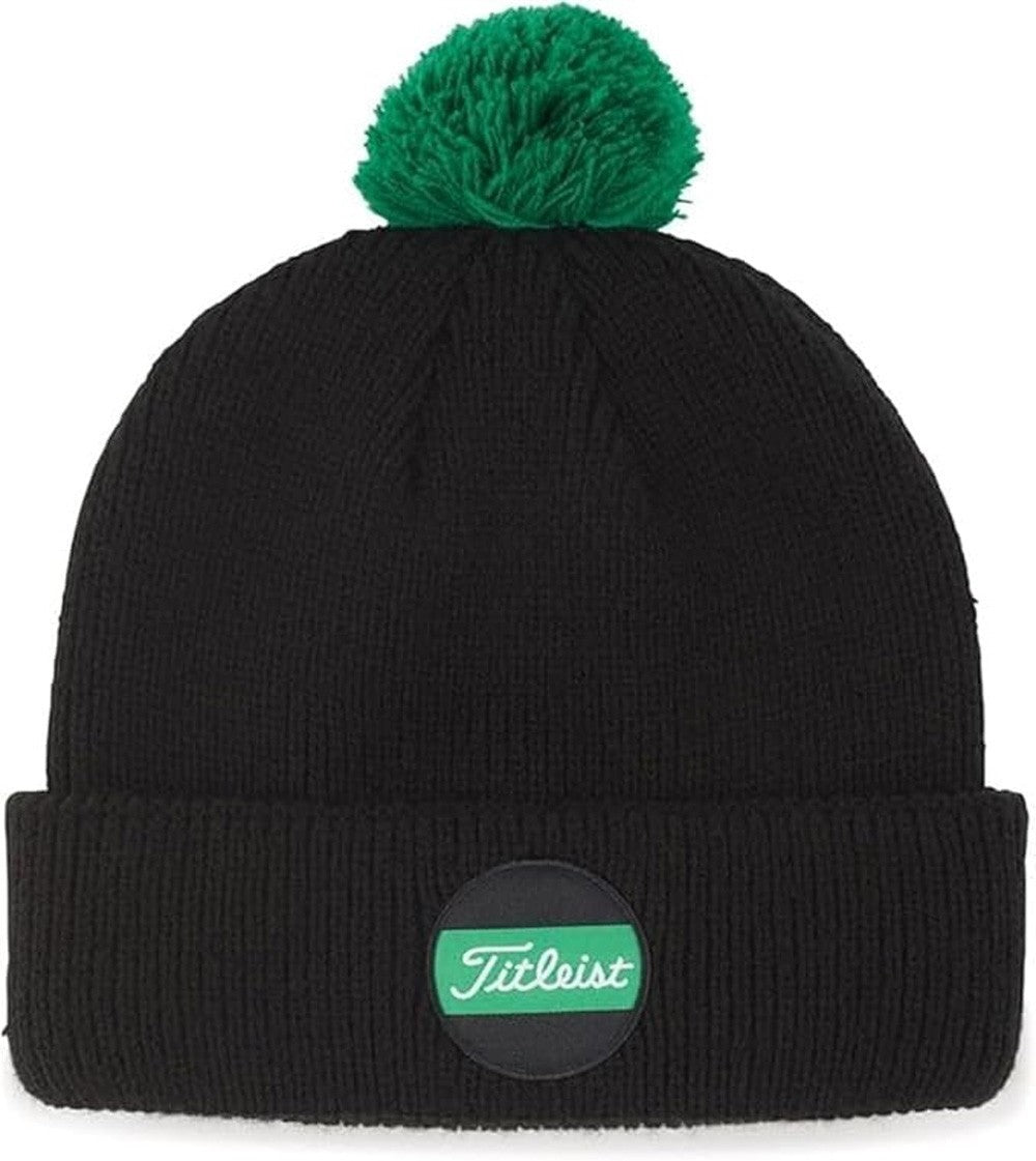 Titleist Golf Boardwalk Shamrock Winter Beanie Hat Winter Black Green