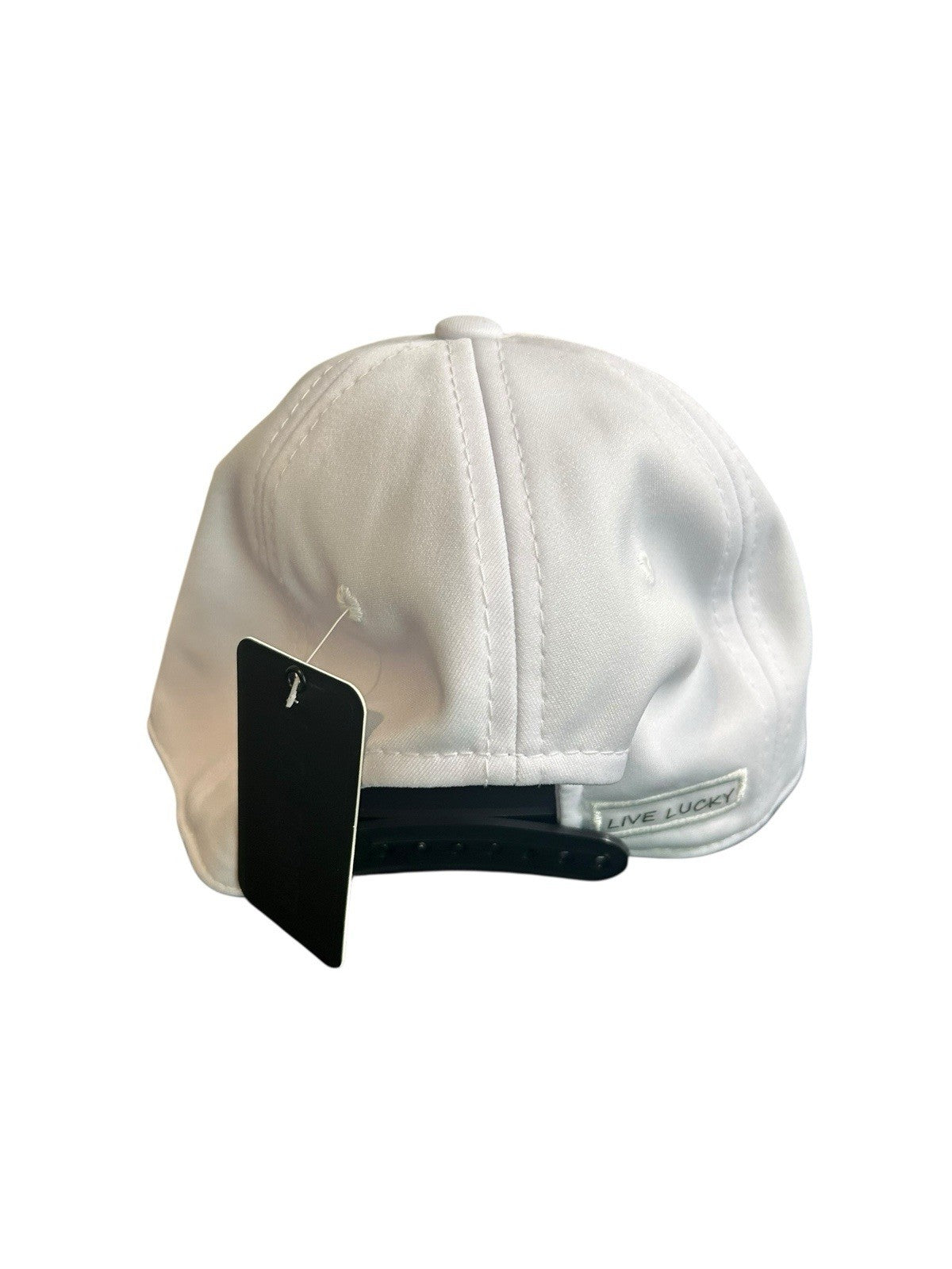 Black Clover CLVR Golf Hat Adjustable Snapback Hat White