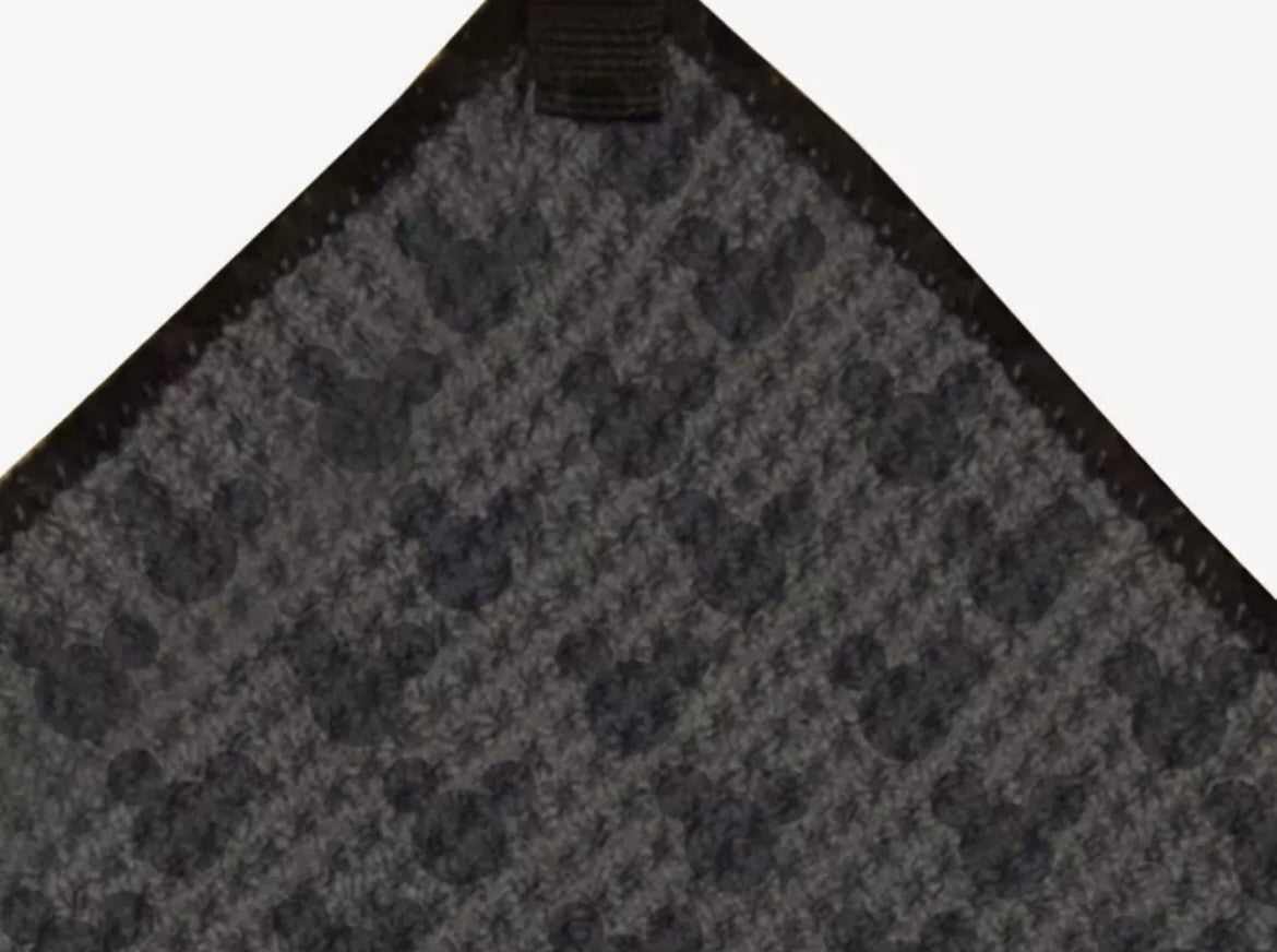 Team Effort Disney Mickey Mouse Golf Towel 15x15 Gray Microfiber