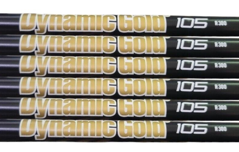 True Temper Dynamic Gold 105 Black Oynx Iron Shafts Set 5-PW .355 Tip