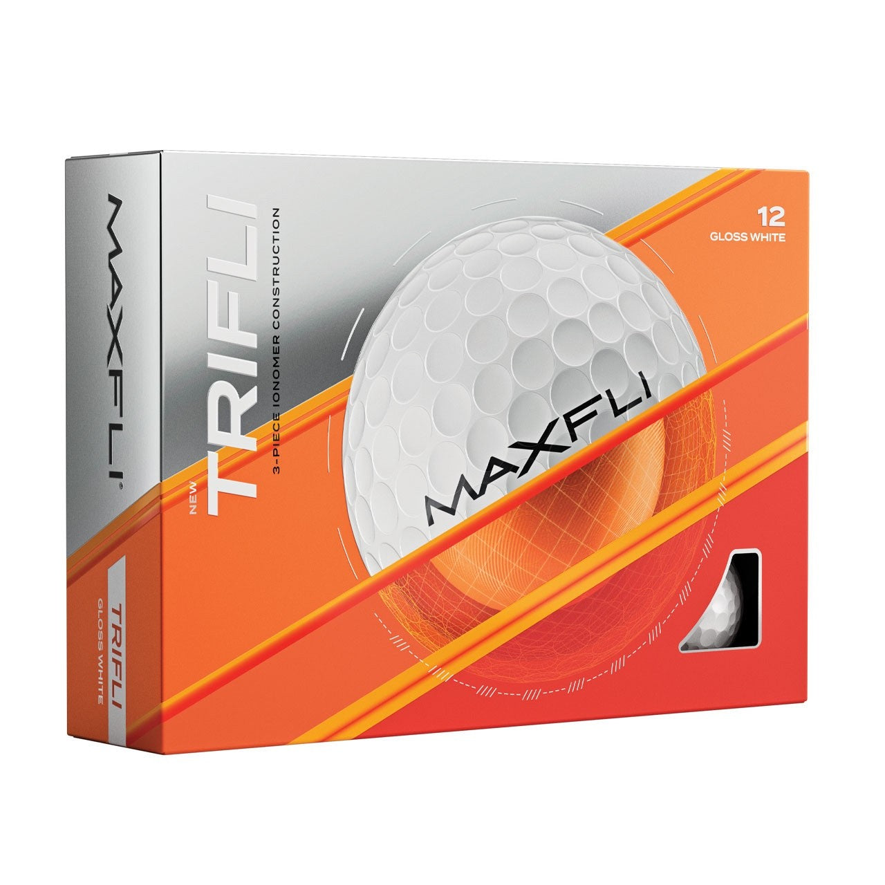 3 Dozen Maxfli TriFli Golf Balls Gloss White 36 Balls Total
