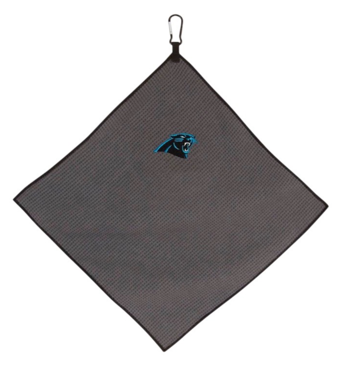 Team Effort NFL Carolina Panthers Golf Towel Microfiber Gray 15x15