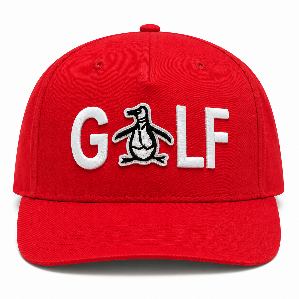 Original Penguin Golf Hat Cotton Twill Red Bittersweet Snapback Cap
