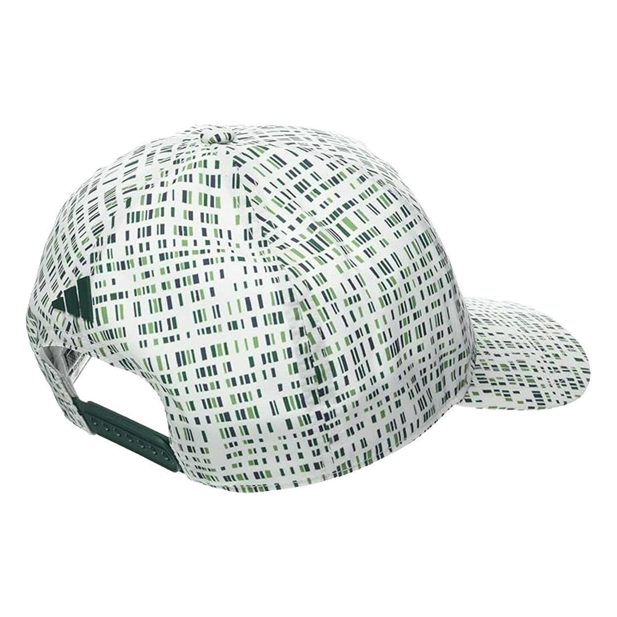 Adidas Golf 3 Stripe Tour Print Snapback Golf Hat Cap White Green