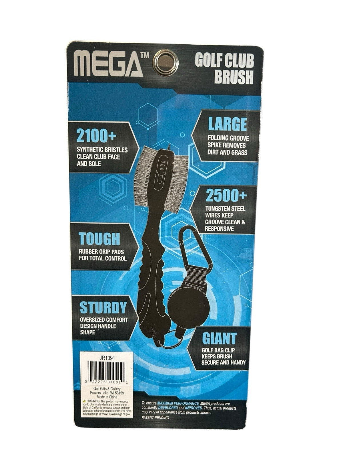 JEF World of Golf MEGA Golf Club Brush Shamrocks Black Green