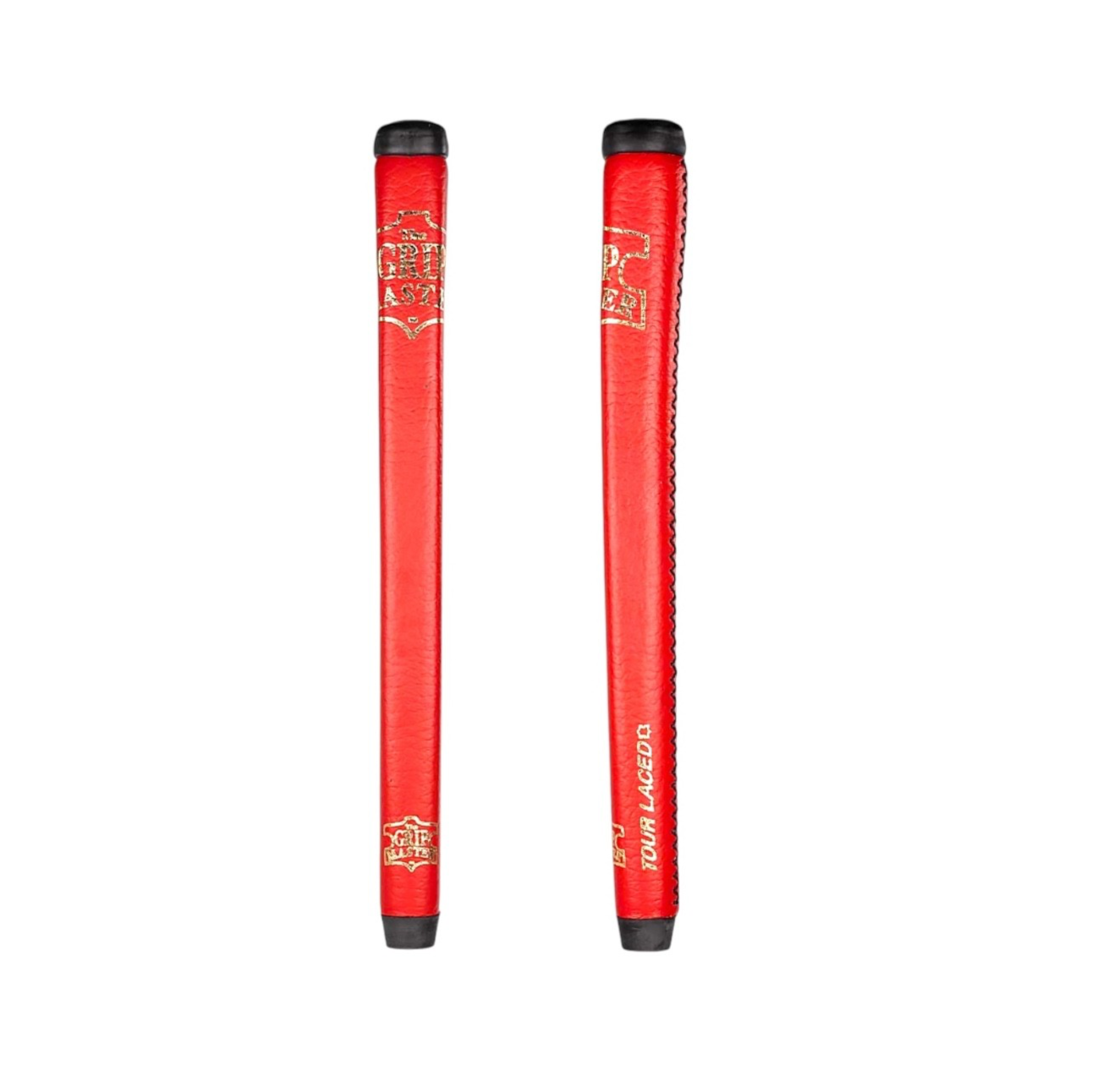 The Grip Master Cross Lace Tour Laced Putter Grip Red Black Cap