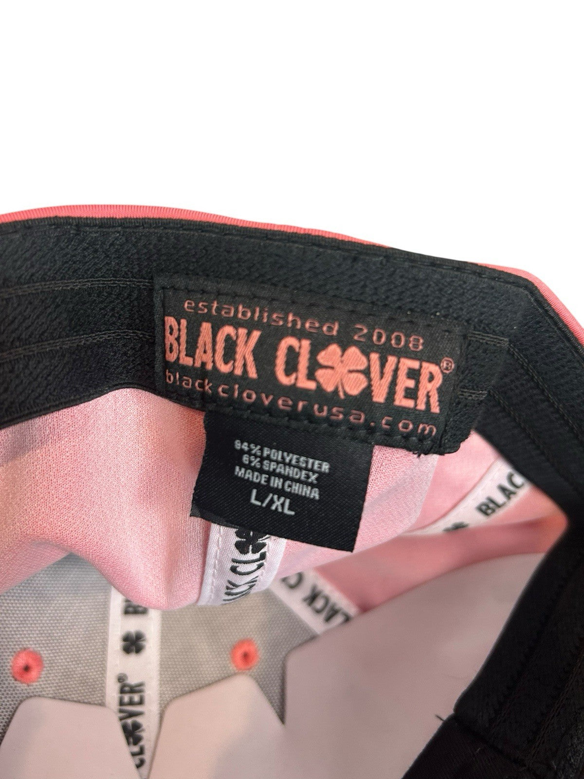 Black Clover Fitted Golf Hat Size L/XL Premium Clover 113 Desert Rose