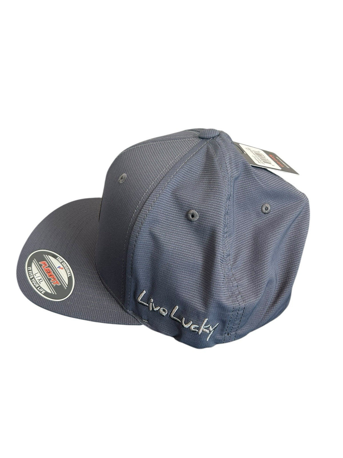Black Clover Fitted Golf Hat Size L/XL Sharp Flat Bill Heather Grey