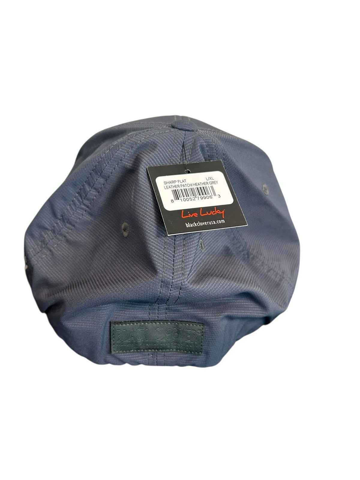 Black Clover Fitted Golf Hat Size L/XL Sharp Flat Bill Heather Grey