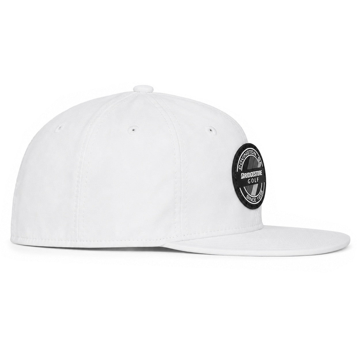 Bridgestone Crusher Hat 6 Panel Adjustable Snapback Hat Lightweight White
