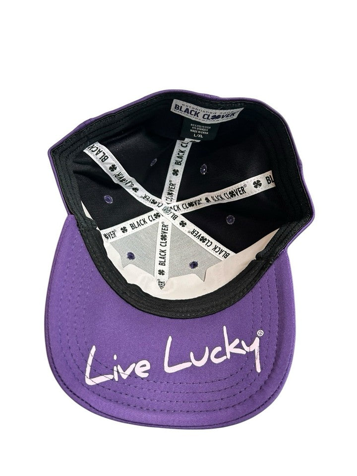 Black Clover Live Lucky Fitted Golf Hat Size L/XL Premium 107 Purple
