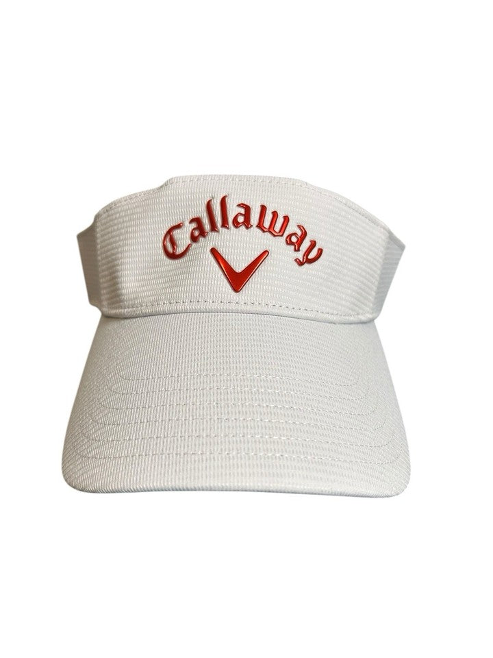 Callaway Golf Men's Visor Adjustable Liquid Metal Collection White Fire