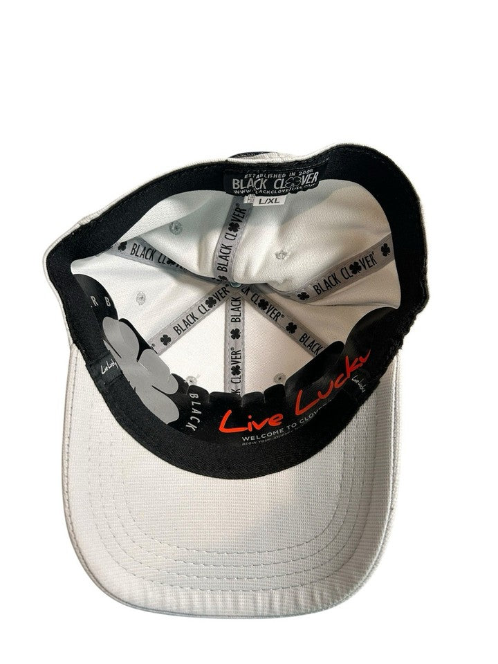 Black Clover Live Lucky Fitted Golf Hat Cap Size L/XL Spring Luck Admiral