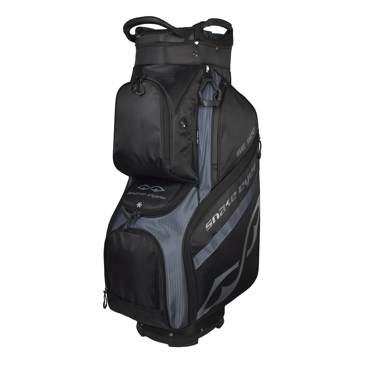 Snake Eyes SE500 Cart Golf Bag 14 Way Divider Black Grey