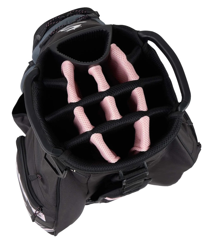 Ladies Cobra Air Cart Golf Bag Black Pink 9 Pockets 14 Way Divider