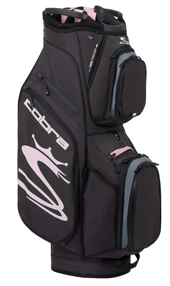 Ladies Cobra Air Cart Golf Bag Black Pink 9 Pockets 14 Way Divider