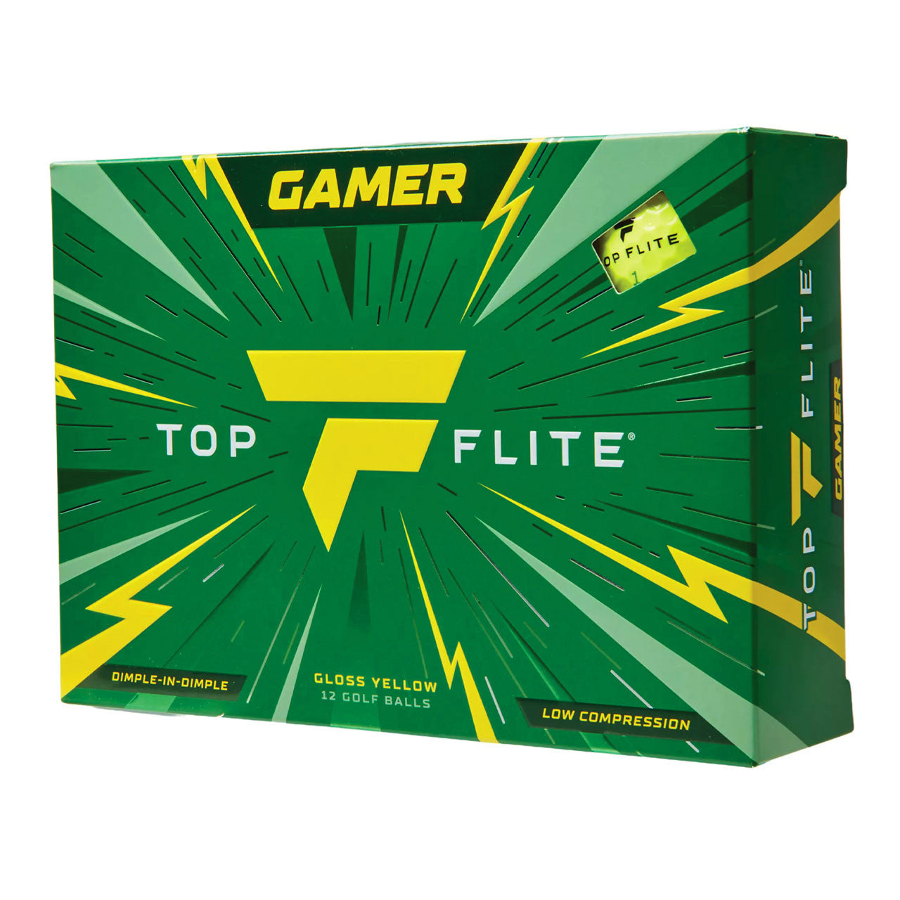 3 Dozen Top Flite Gamer Golf Balls Gloss Yellow High Visibility 36 Balls NEW