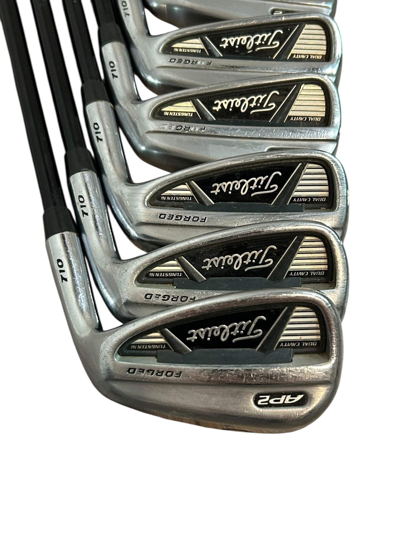 Titleist Forged 710 AP2 Iron Set 5-PW Right Hand Graphite Stiff DSP Shafts +0.5" Pre-Owned