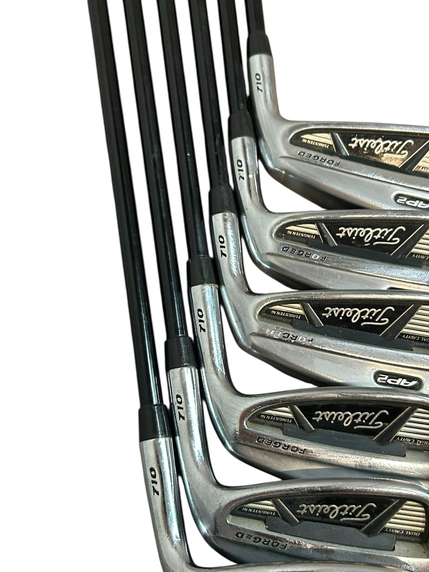 Titleist Forged 710 AP2 Iron Set 5-PW Right Hand Graphite Stiff DSP Shafts +0.5" Pre-Owned