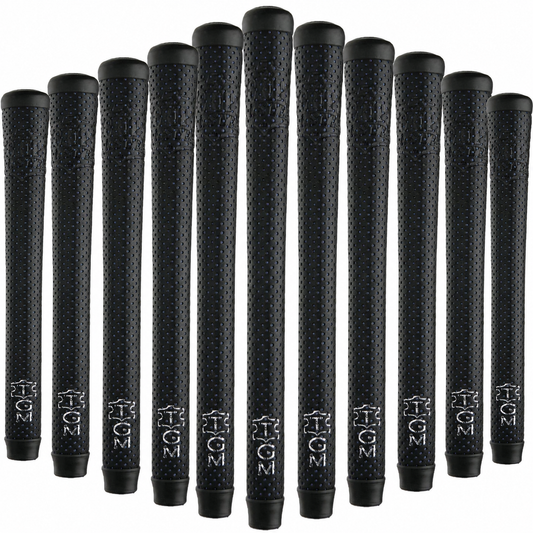 The Grip Master Perforated Leather Golf Grips Black Standard/Midsize