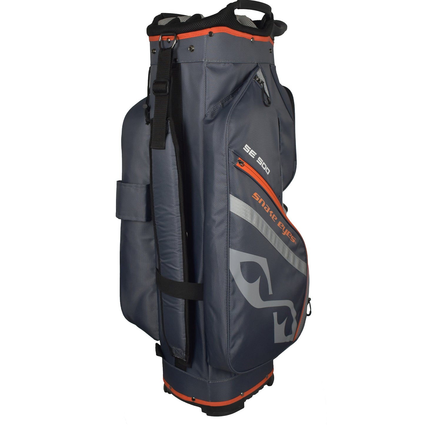 Snake Eyes SE500 Cart Golf Bag 14 Way Divider Grey Orange
