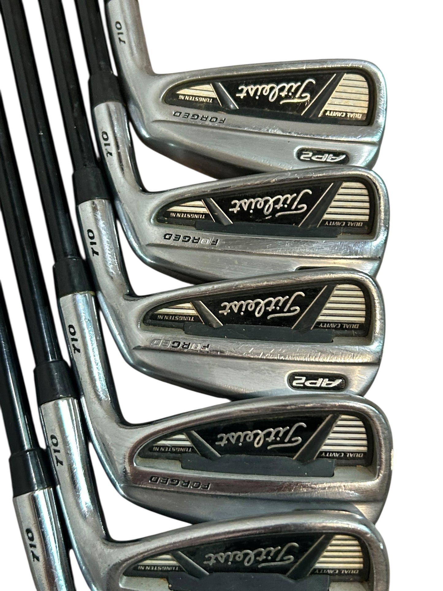 Titleist Forged 710 AP2 Iron Set 5-PW Right Hand Graphite Stiff DSP Shafts +0.5" Pre-Owned