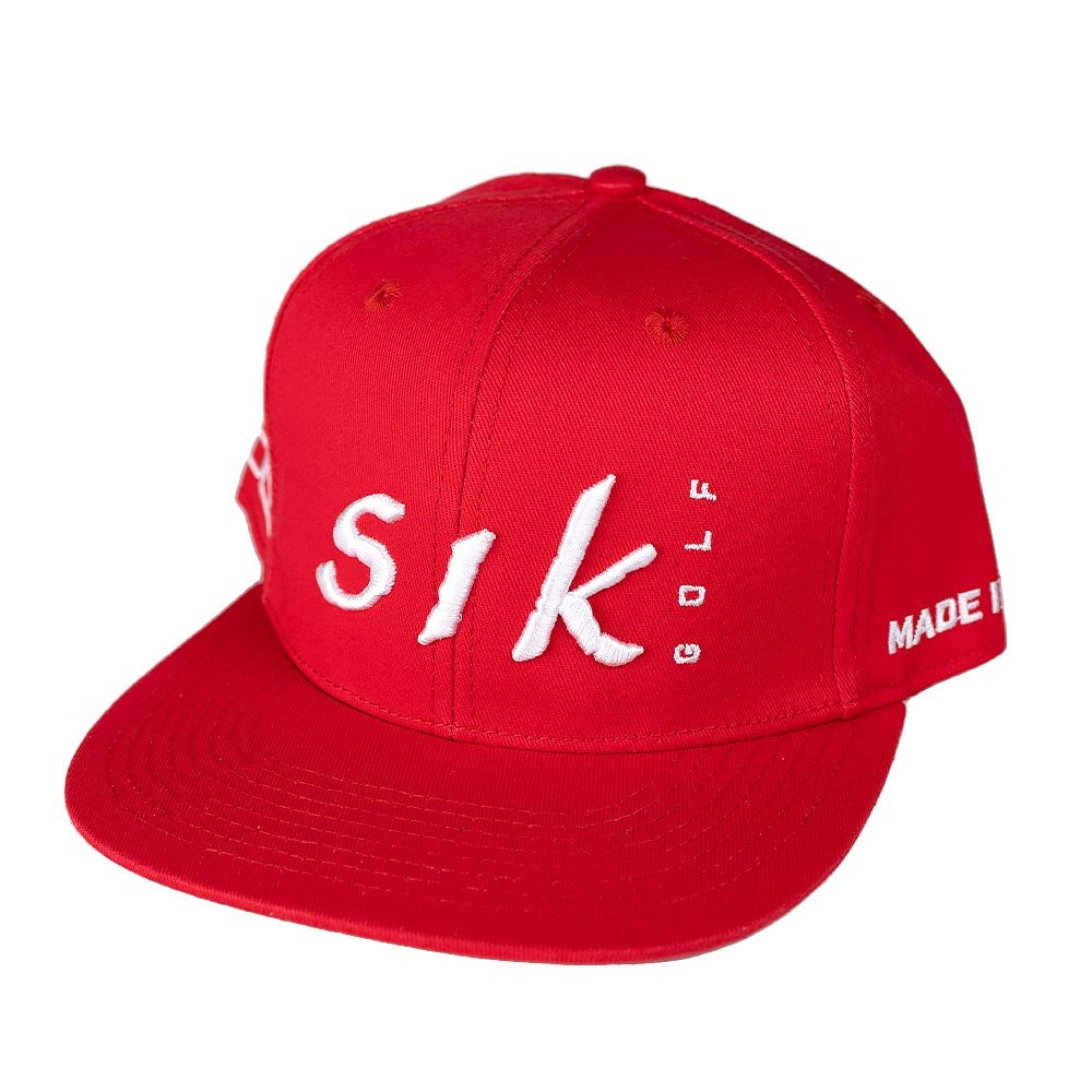 SIK Golf Hat Adjustable Red Cap